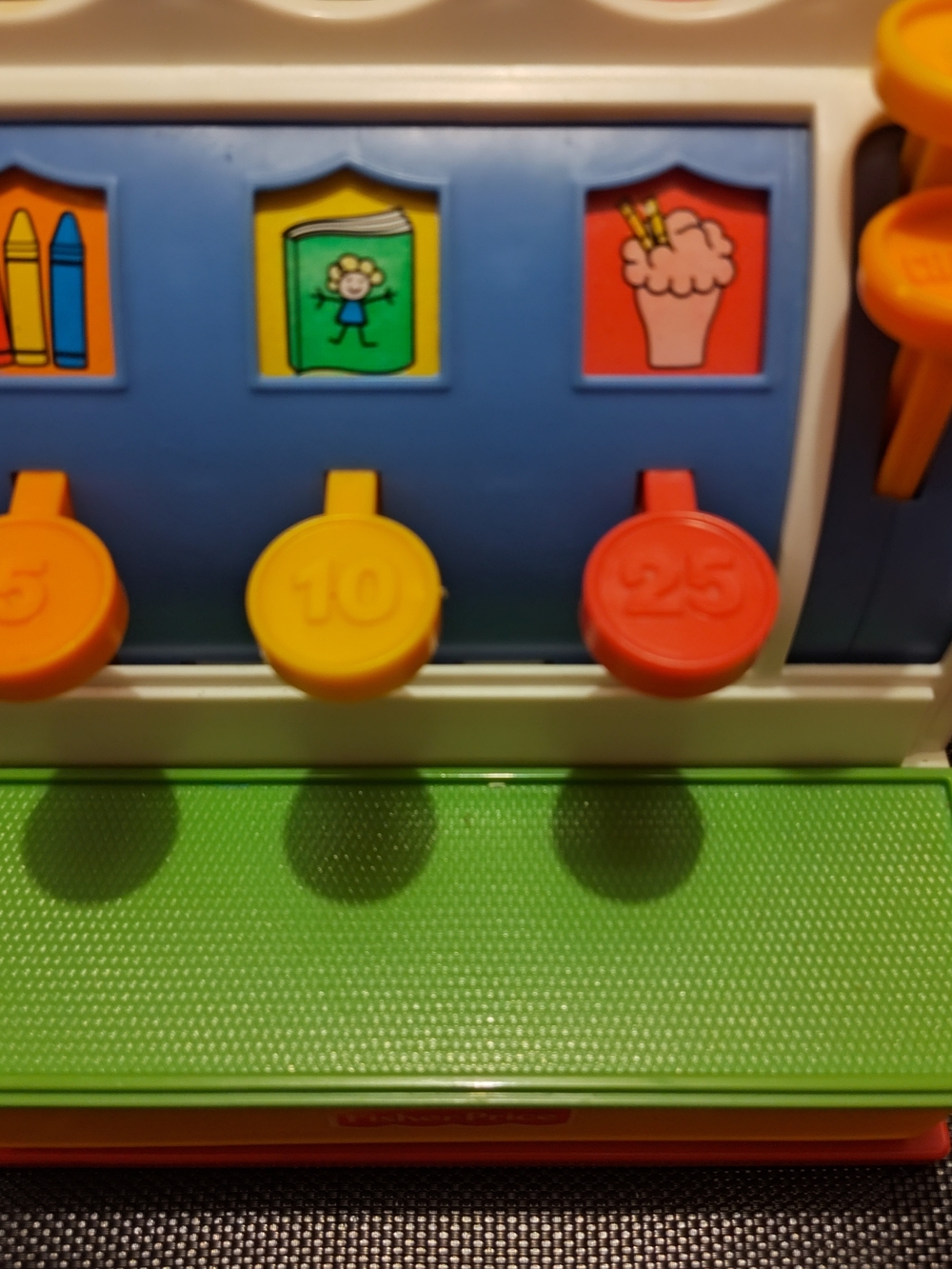 Fisher-Price Colorful Play Cash Register in Yellow, Green, Blue, Orange, Red - Picture 5 of 17